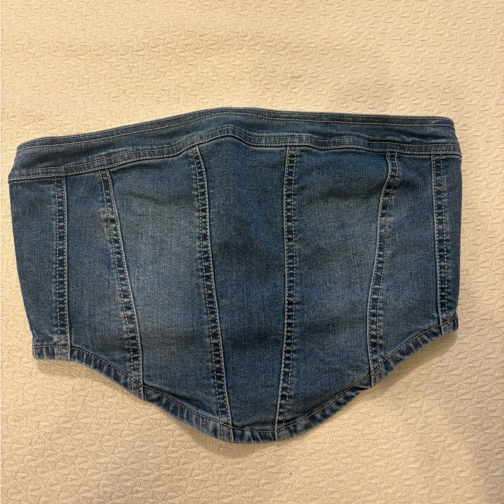 American Threads Pippa Strapless Denim Corset Top